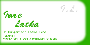 imre latka business card